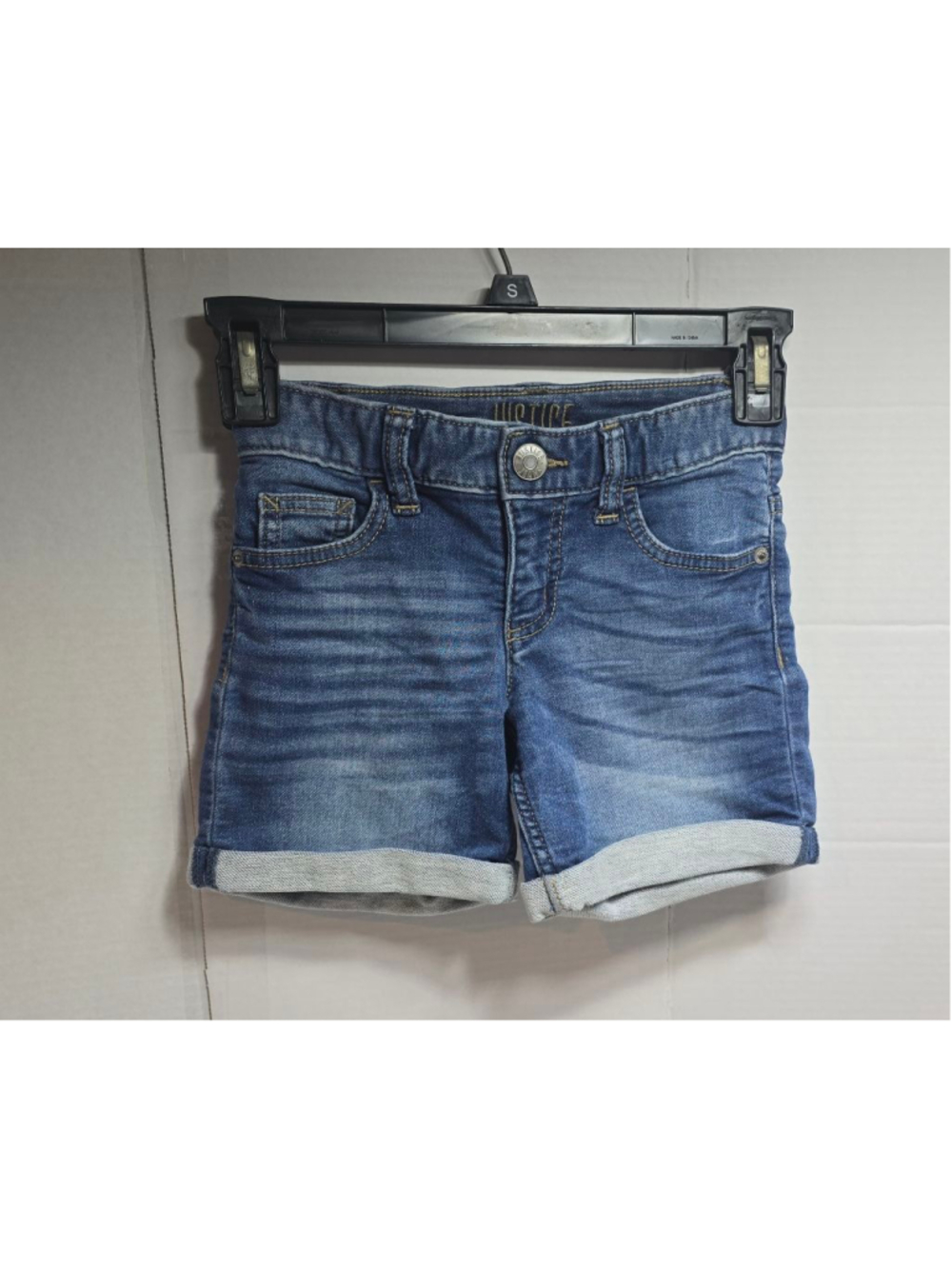 Girls Justice Blue Denim Jean Shorts Size 8